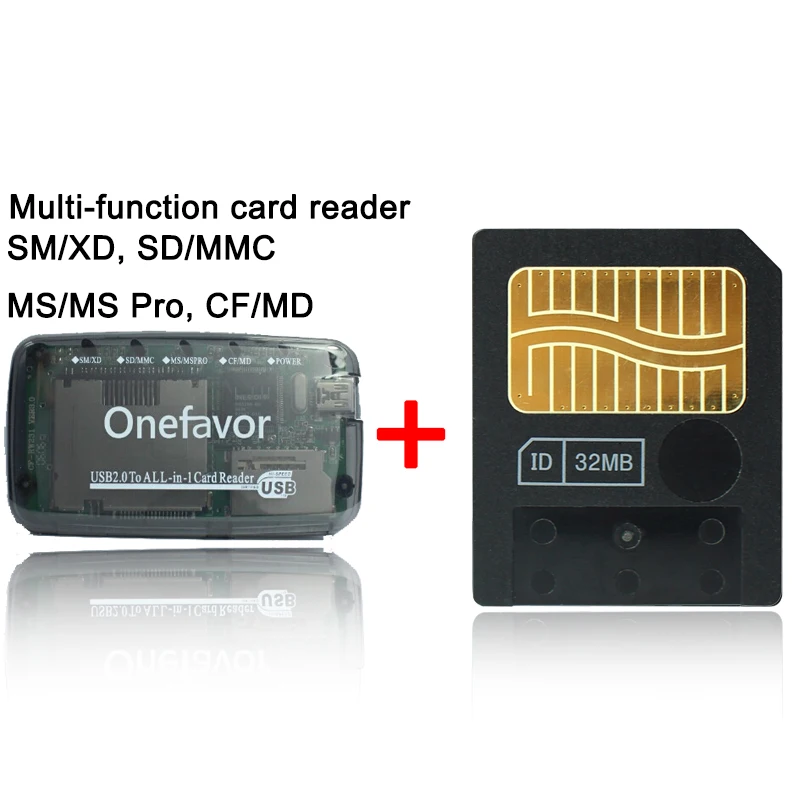 32MB Акция! 128 Мб 64 Мб 32 Мб 16 Мб 8 Мб смарт-медиа карта с SD XD MMC CF MS DUO SM кардридер - Емкость: 32MB
