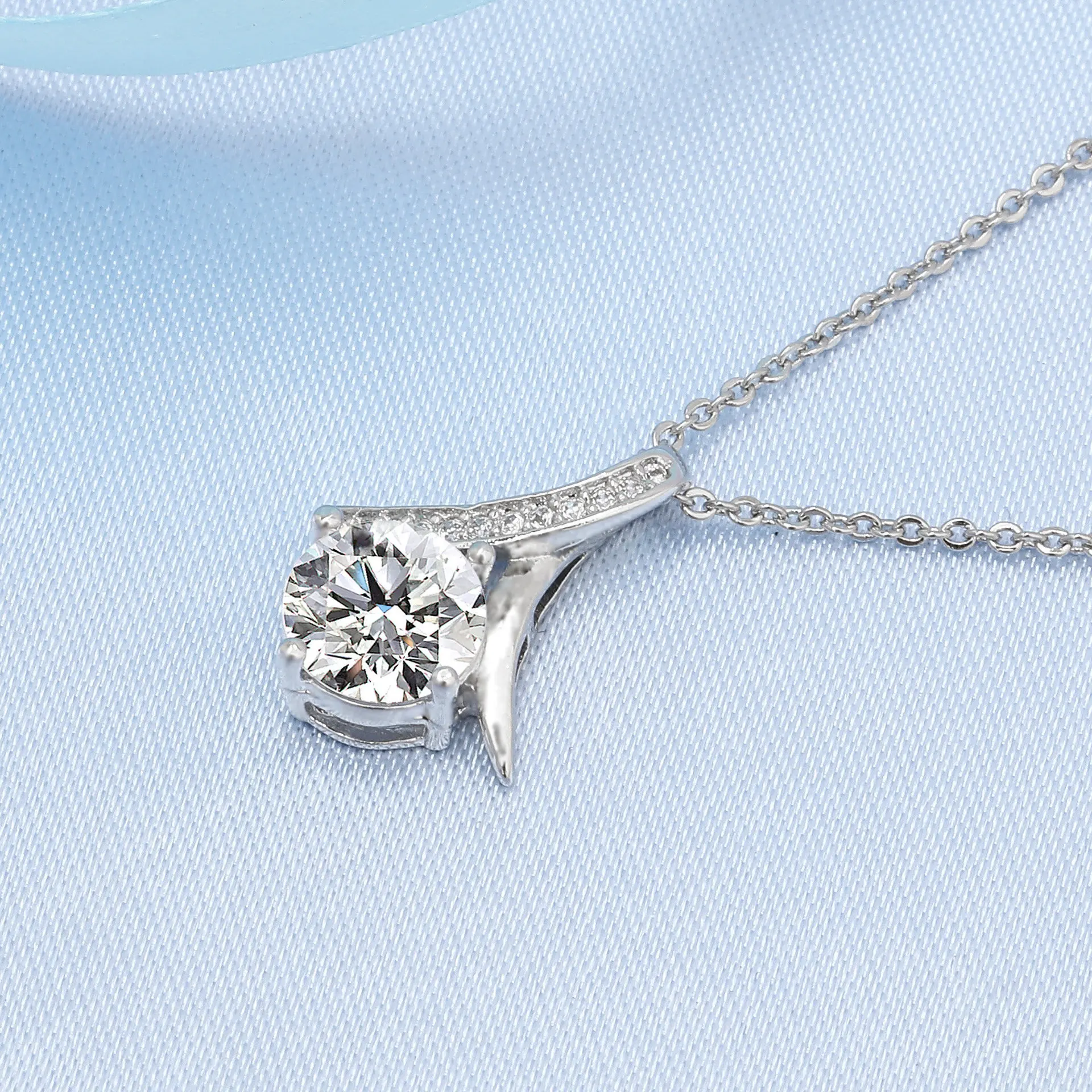 Простой Красота кулон в виде рыбьего хвоста Цепочки и ожерелья изысканный Циркон