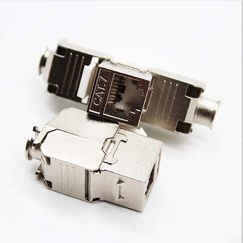 12 шт. RJ45 Keystone Cat7 Экранированный FTP цинковый сплав модуль сетевой Jack разъем адаптер