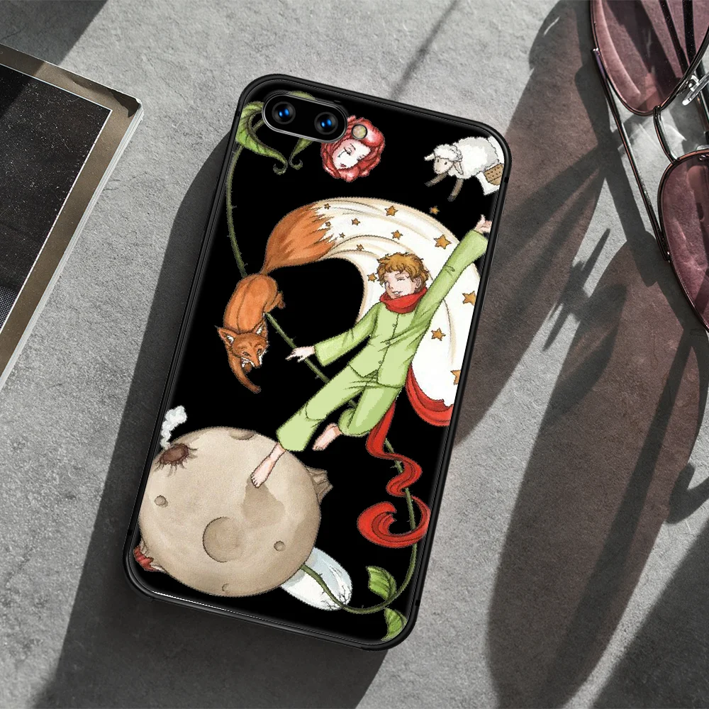 

The Little Prince and the fox Phone Case Cover Hull For HUAWEI honor 7a 8 8s 8a 8x 9 9x 10 20 i Lite Pro black Bumper Tpu