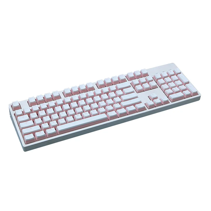 

108 Key OEM PBT Double Skin Milk Pudding Keycaps Backlight Keycaps Universal Column For Ikbc Cherry MX Annie Mechanical Keyboard