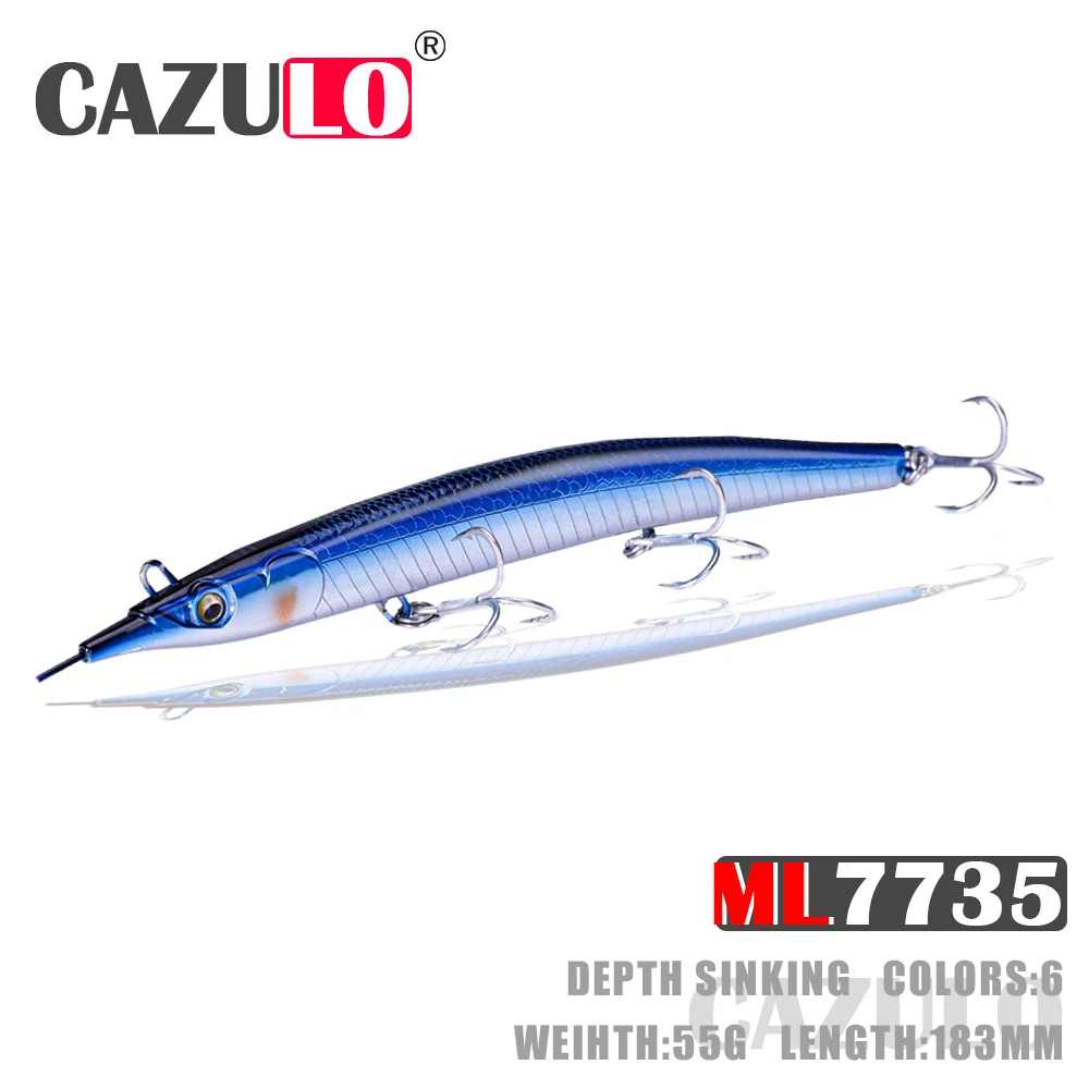 

Sinking Vibration Fishing Lure Tuna 183mm 55g Seabass Bait Boat De Pesca Accesorios Mar Isca Artificial Peche En Mer Leurre 2021