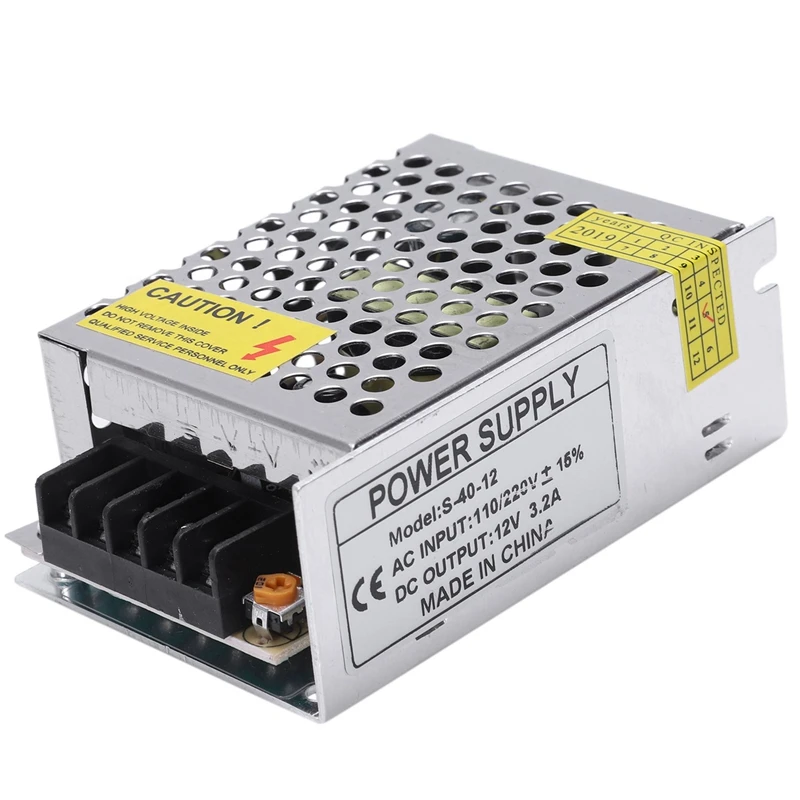 

DC 12V 3.2A 38W Switching Power to Regulated Transformer with 3D Decoration Light Bulbs 85V-265V Novelty RGB Lamp