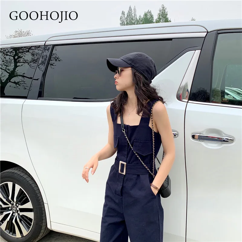 

GOOHOJIO 2021 New Spring and Autumn Tooling Jumpsuits for women fashionable vintage women Jumpsuits Simplicity Jumpsuits women