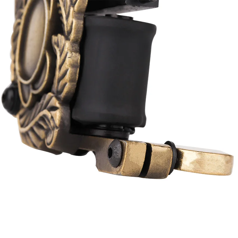 Cheap-Tattoo-Machines gun leaf copper Handmade Tattoo Machines Gun 10 Wrap Coils Cast Iron Machine For Liner/Shader | Красота и