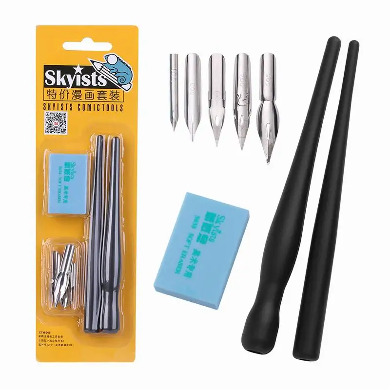 Мультяшный держатель для перьев ластик набор канцелярских принадлежностей