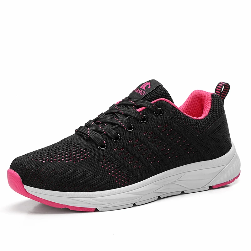 black shoes fashion Брендовая tenis feminino; женская обувь для тенниса; Серые кроссовки Bona с дышащей сеткой; уличные Нескользящие кроссовки для фитнеса; спортивная обувь - Цвет: black shoes fashion