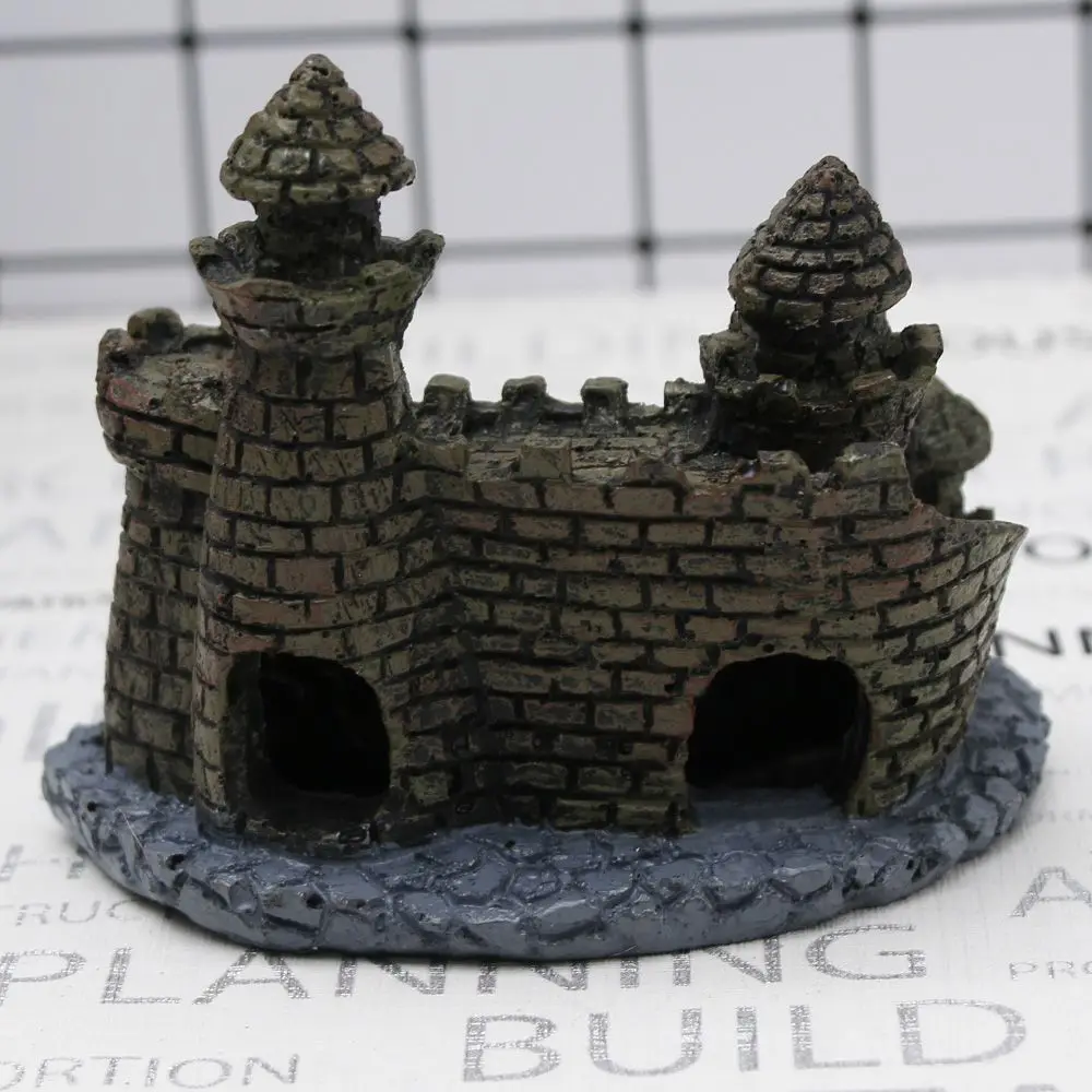 Полимерная демонтажная башня замок украшение для аквариума утопленное модное