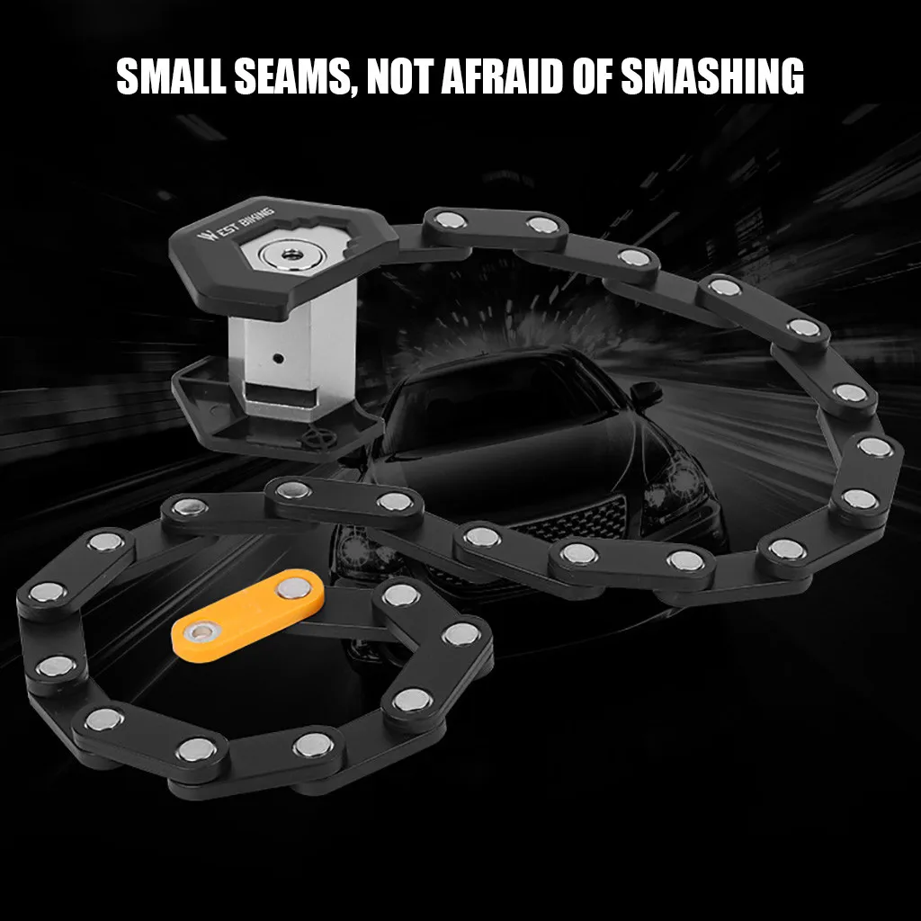 

Folding Bicycle Lock Leg 3 Keys Strong Anti-theft Security Bicycle Lock Folding Lock Mount Bracket Bike Chain Lock