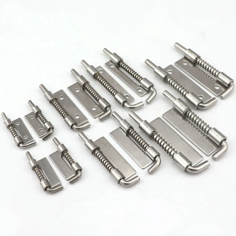 

Stainless Steel Spring Hinge Door Latch Security Bolt Barrel Hidden Bolts for Industrial Welding Distribution Cabinet Hardware