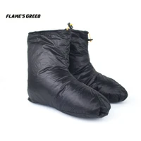 flames creed sleeping bag accessories white goose down slippers outdoor camping down socks warm water resistant unisex