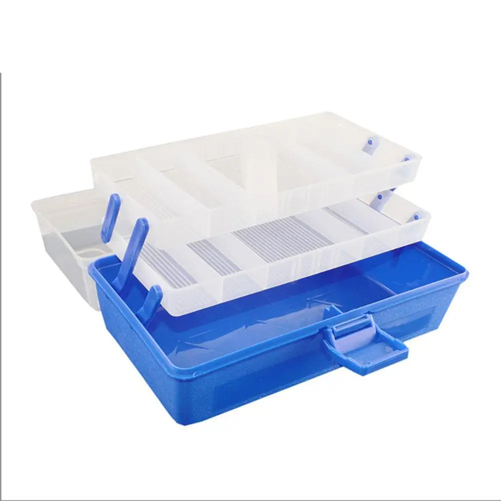 Комплект рыболовных снастей hobbyline трехслойная портативная пластиковая коробка