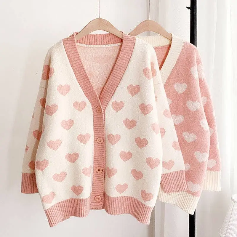 

Spring Autumn V-Neck Knitted Cardigans Jackets Women Clothing Single Breasted Printed Loose Sweaters Coats Female Knitwear aq939