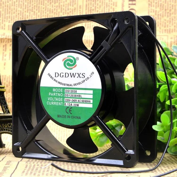 

dgdwxs DS12038HBL/HSL AC220V 0.12A 22W 12CM Cabinet Cooling Fan