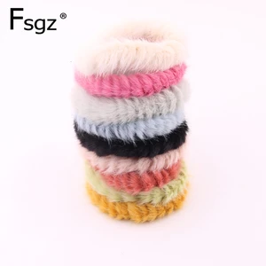 Новинка, женские резинки для волос, имитация конского волоса, эластичные резинки для волос, сильная эластичность, пушистый орнамент, повязка для волос, головной убор, 5 шт.