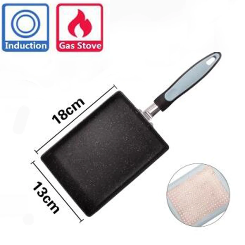 13*18 см прямоугольник мини тамагояки омлет сковорода антипригарная алюминиевый