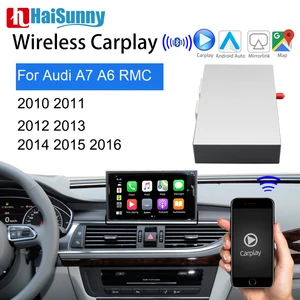 Беспроводной Carplay для Audi A6, C7, A7, RMC 2011, 2012, 2013, 2015, 2016, Поддержка мультимедиа, голосовое управление, GPS-навигатор, Android, реверсивное обновление