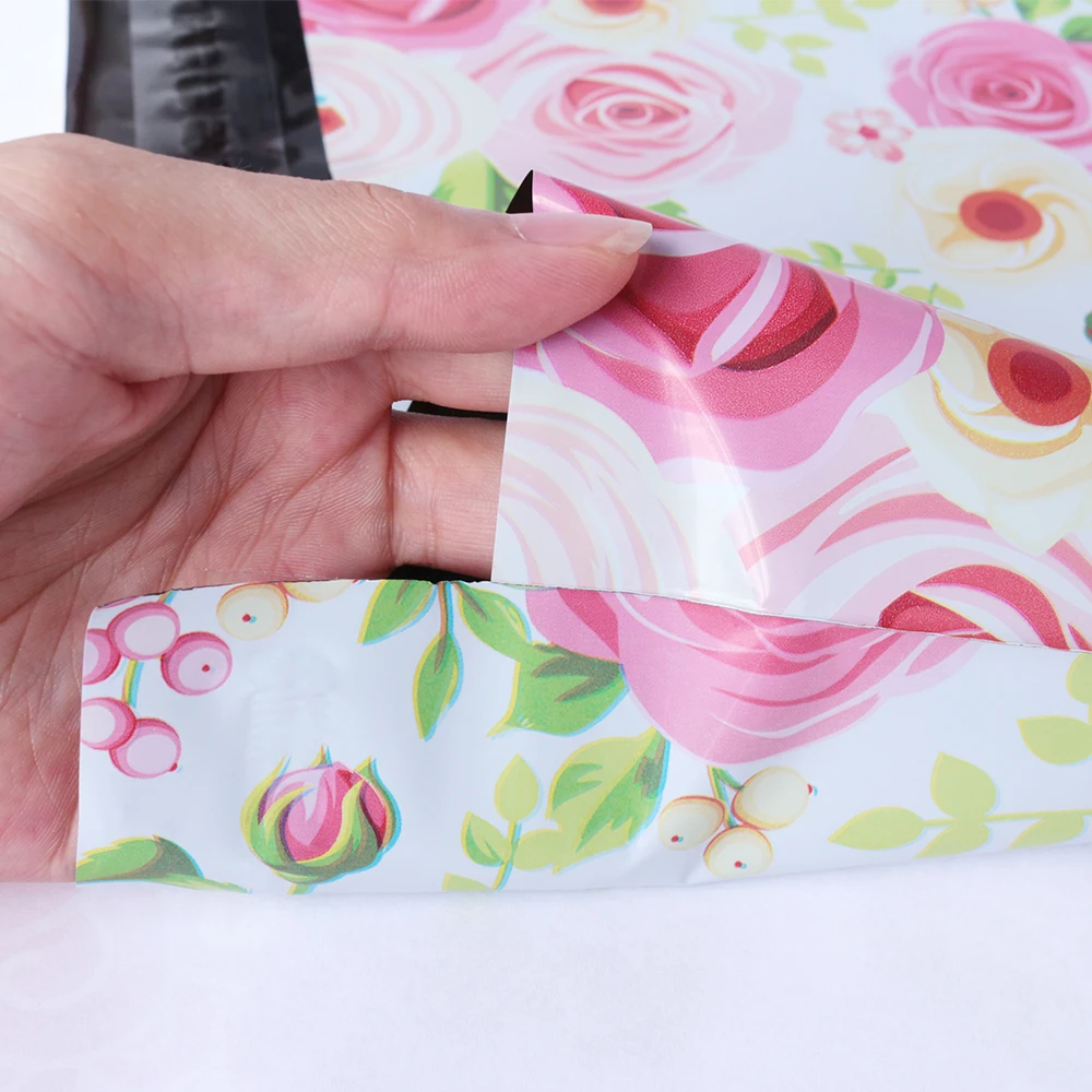 10PCS 10x13'' Printed Rose Pattern Poly Mailer Without Padded Envelopes Self Seal Mailing Bags Envelope Shipping | Канцтовары