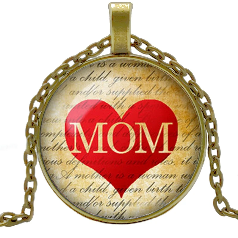 

Новые аксессуары 2019, ожерелье круглой формы с надписью «MOM Love Time»