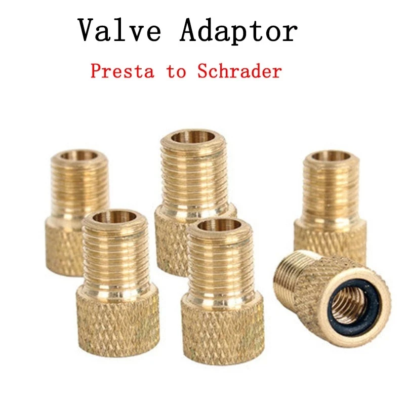 

4PCS Aluminum Alloy Bike Valve Adapter Convert Presta To Schrader Valve Bicycle Pump Air Nozzle Tube Tools Bicycle Accessories