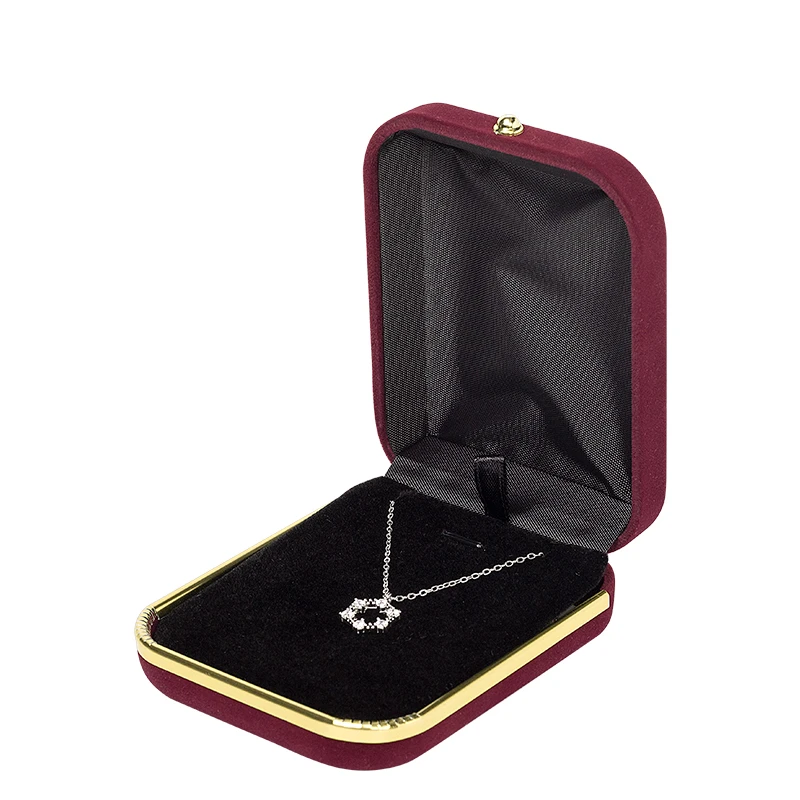 Popular New Jewelry box with gold frame Packaging wedding ring Pendant Bracelet Watch for Female