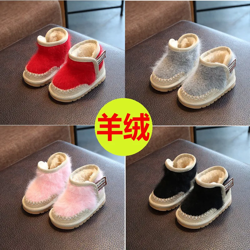 2019 г. Осенне зимняя детская хлопковая обувь для маленьких мальчиков и девочек