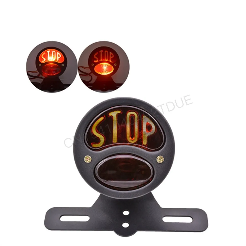 

Стоп-сигнал для мотоцикла Harley, круиз-Корона принца, задний фонарь, круглый тормозной фонарь, кофейная задняя противотуманная фара, яркий тор...