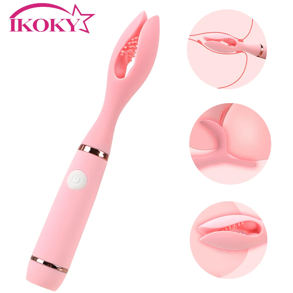 IKOKY 10 скоростей зажим для клитора вибратор фаллоимитатор стимулятор точки G