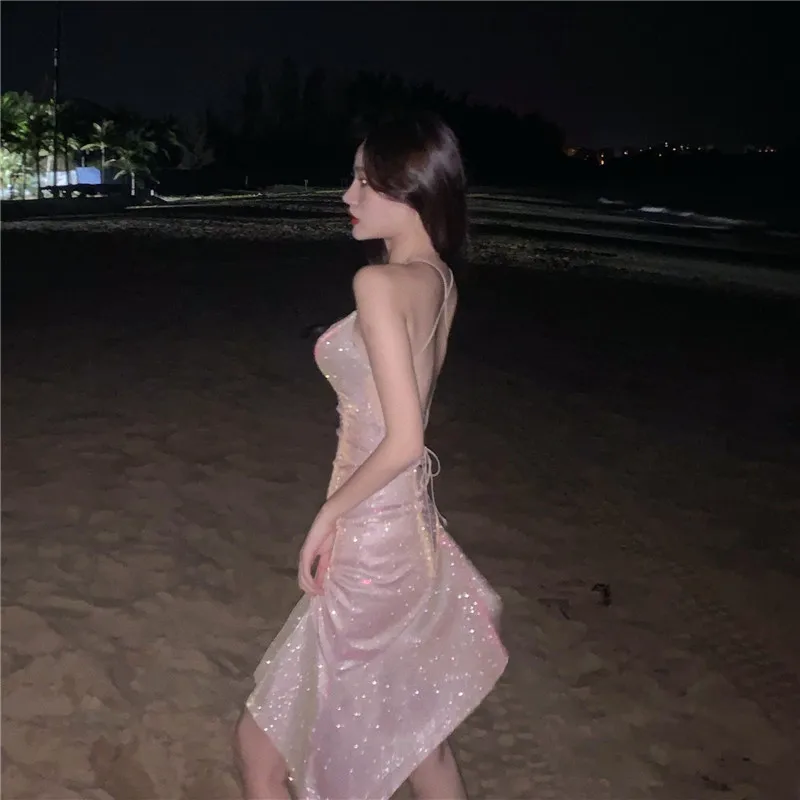 

Sexy open back irregular dress 2021 summer fashion dress hot sale