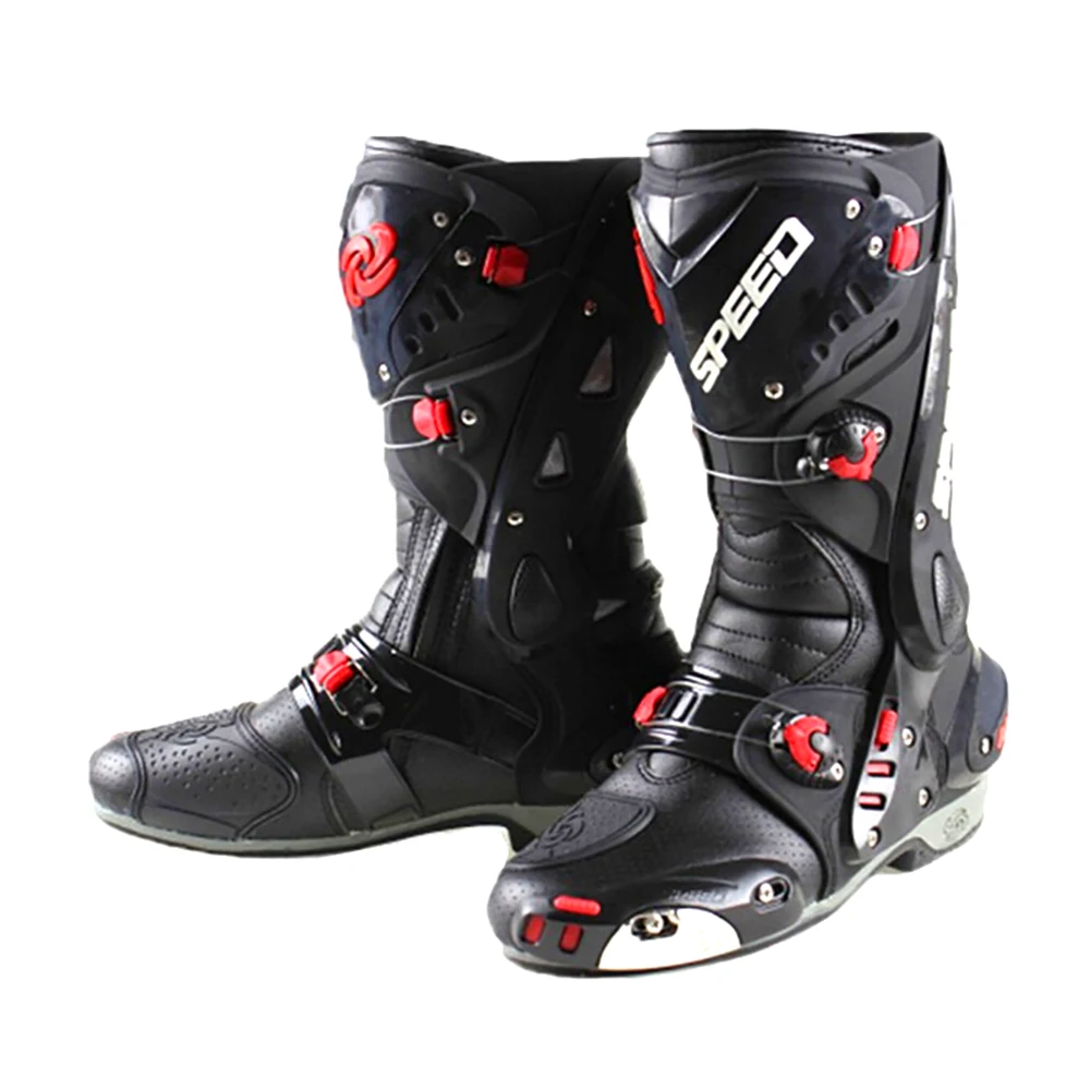 

Men's Motorcycle Long Boots Motorbike Waterproof Speed Shoes Motocross Tall Boot Dirt bike ADV Sport Touring Boots Shoes