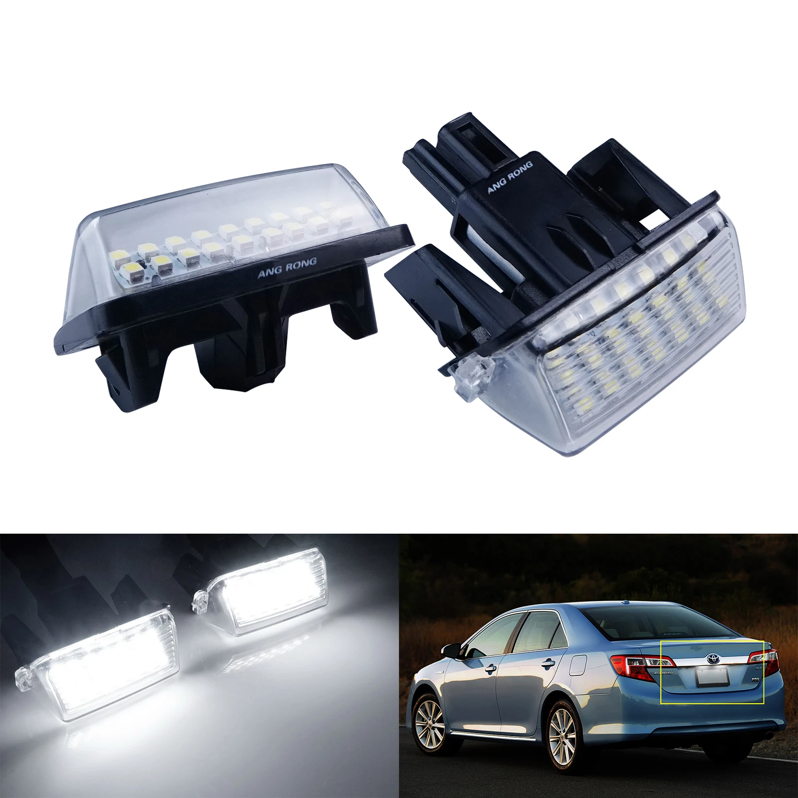 

2Pcs Canbus SMD LED License Plate Light For Toyota Camry Avalon Highlander Prius