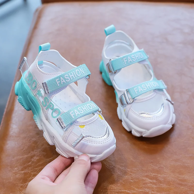 Сандалии для девочек новые корейские летние сандалии мальчиков детские сетчатые