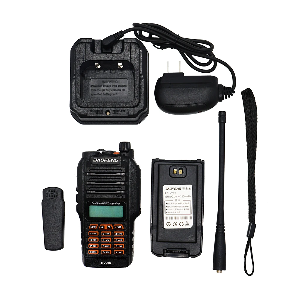 

Waterproof 8W Baofeng uv-9r Walkie Talkie Portable CB Ham Radio Station FM Transceiver Two Way Radio 10km UHF VHF telefone UV 9R