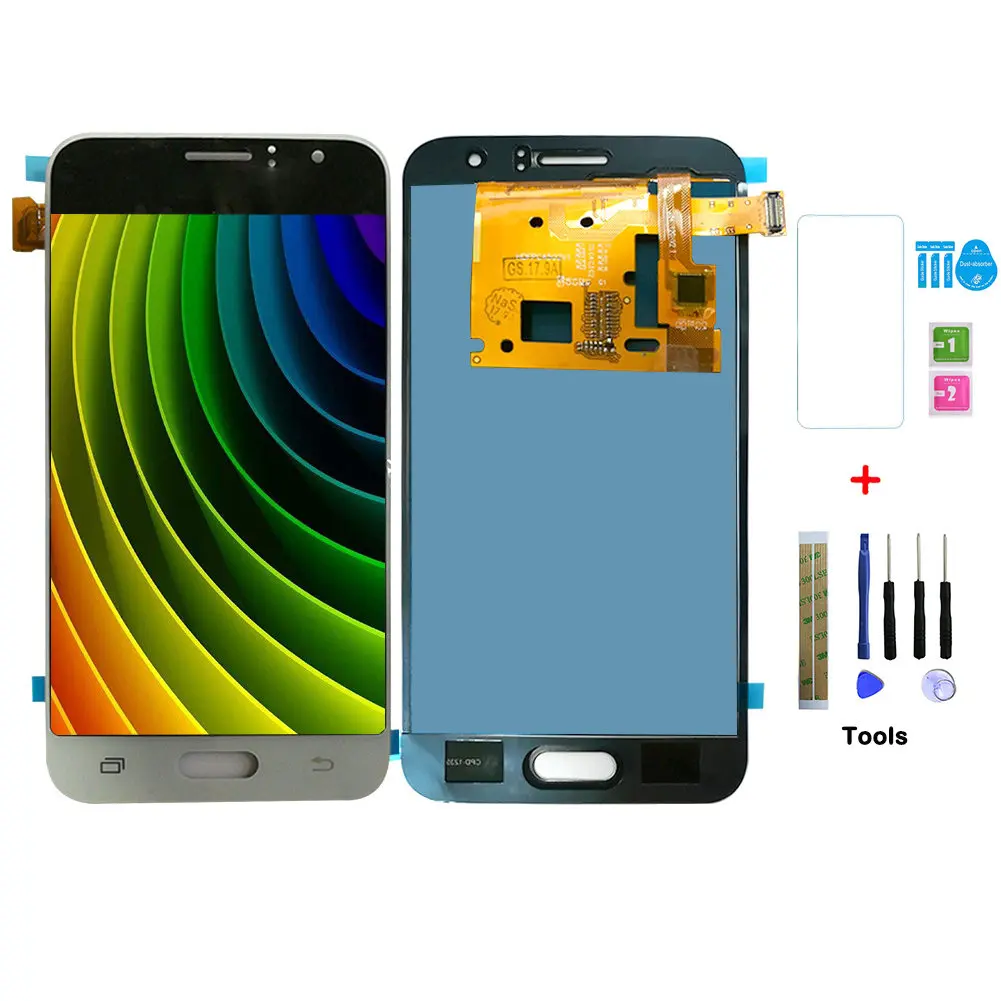 White 4.3inch SM-J120FN/F/DS для Samsung Galaxy J1 J120 ЖК-дисплей сенсорный экран J120H J120FN J120F J120M экран регулировка яркости 4,3'' - Цвет: White 4.3inch