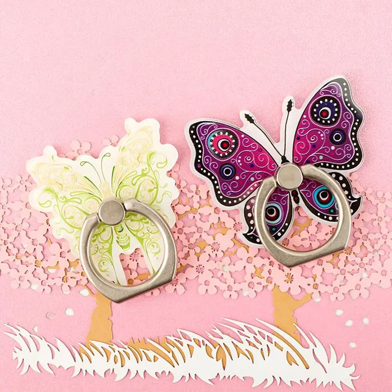 Универсальный кольцо на палец с бабочкой держатель мобильного телефона для всех