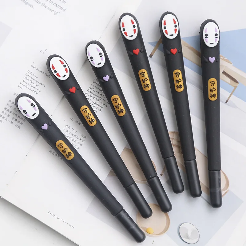 

Japan Spirited Away No Face man gel pen Cute 0.38 mm black ink neutral pens Promotional stationery Gift School writing Supplies