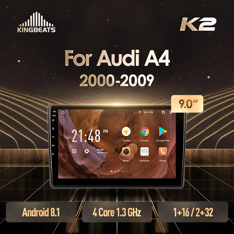 KingBeats штатное головное устройство For Audi A4 2 3 B6 B7 2000 2009 S4 2002 2008 RS4 автомагнитола на