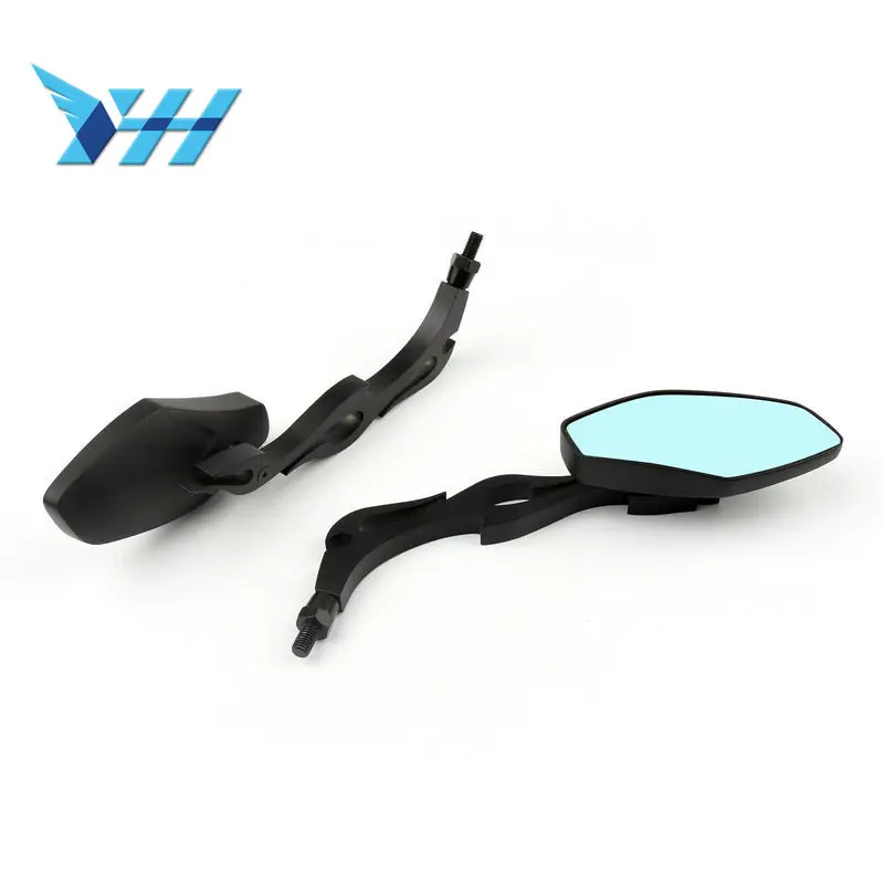 

2 x Universal Motorcycle Rear View Mirrors Black 8mm 10mm for Chopper