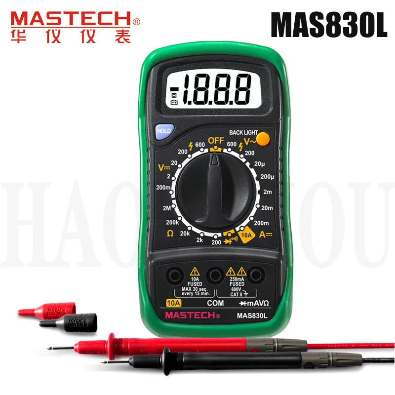 Цифровой Мультиметр MASTECH MAS830L карманного размера измеритель сопротивления