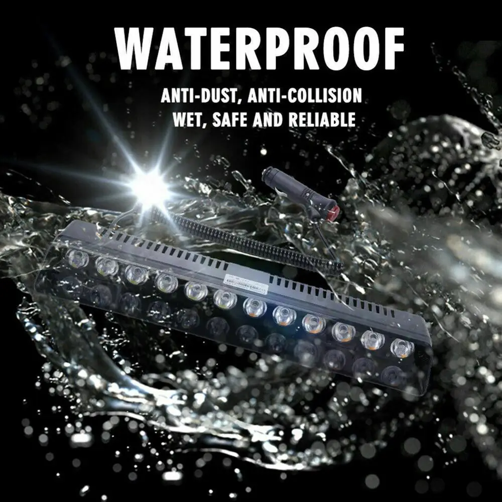 Лобовое стекло автомобиля 12 Светодиодный мерцающий светильник s вспышка для