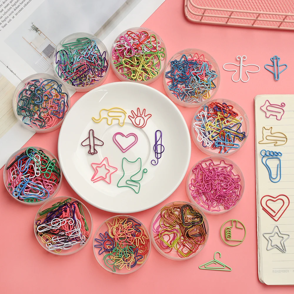 Металлические зажимы для бумаги в виде милых животных 20 шт. металлические