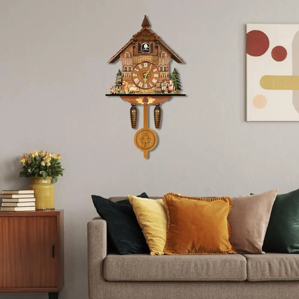 Часы-куклы с немецким черным лесом в скандинавском ретро-стиле деревянные