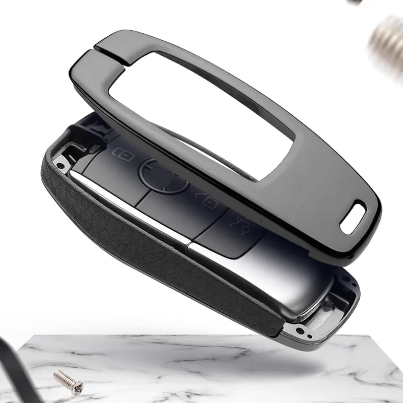 Чехол для автомобильного ключа из цинкового сплава и кожи Mercedes Benz V Class E E300