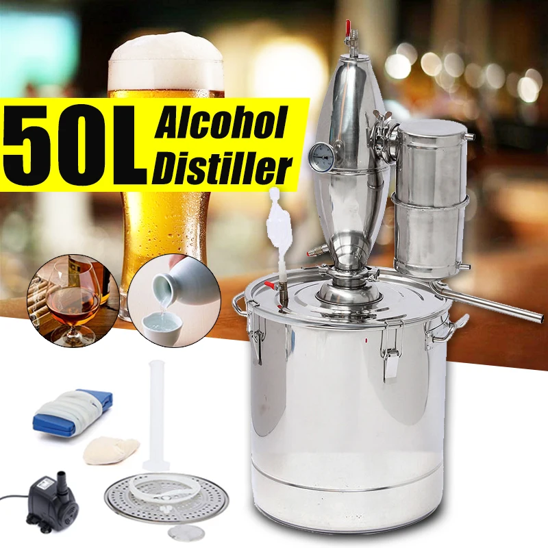 Самодельный дистиллятор для домашнего пивоварения объемом 50 л набор из