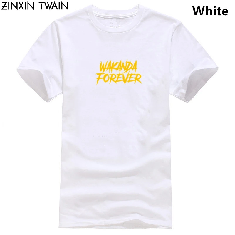 Новейшая Мужская футболка модная с принтом Wakanda Forever Splatter Gold Fan забавная хлопковая