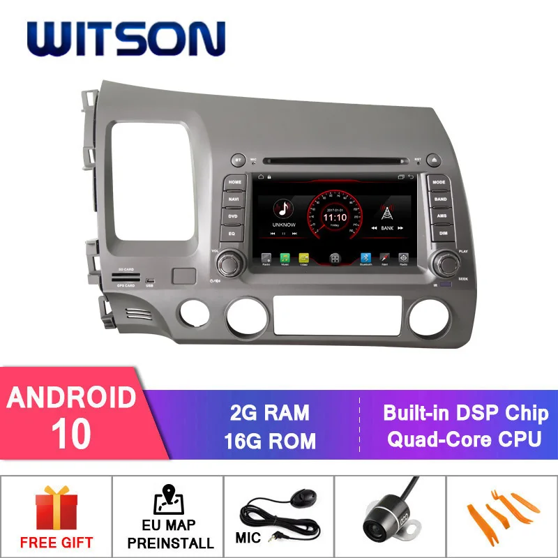 Автомагнитола WITSON Android 10 DVD навигация для HONDA CIVIC 2006 автомобильное зеркало ссылка/16
