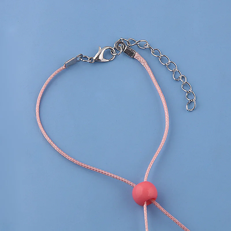 Trendy Cute Pink Ladybug Black Circle Pendant Necklace Rope Emo Grunge Jewelry For Women Girls Gifts Collares | Украшения и