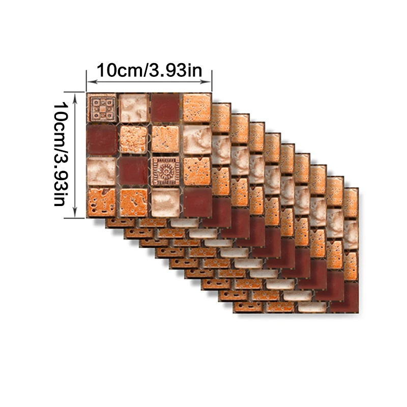 10 шт. самоклеющиеся плитки стикеры кухня ванная комната стены украшения 3D