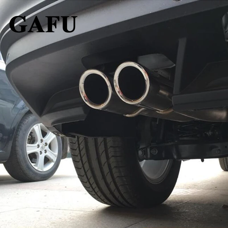 

Car Accessories For VW Jetta MK6 1.4T Stainless Steel Auto Rear Tail Throat matte Trim Styling Decoration