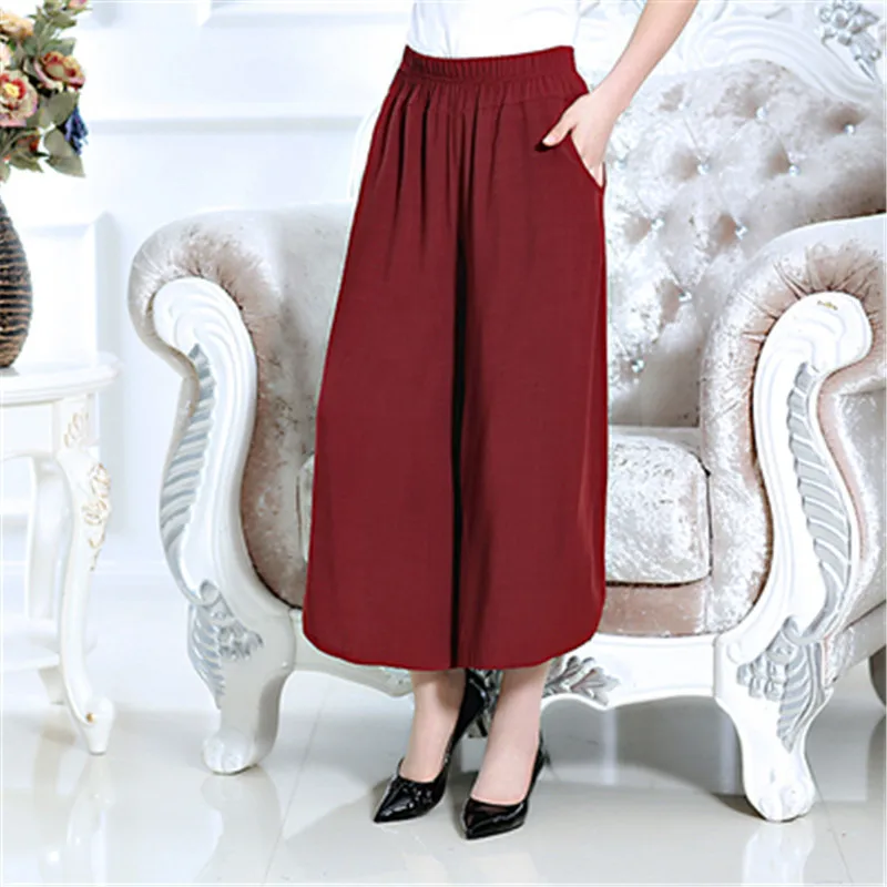 Летние тонкие удобные брюки из хлопка и льна женские Брендовые с широкими